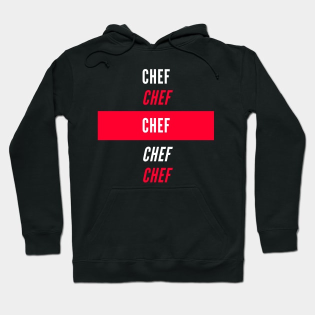 Chef Red and White Design Hoodie by divawaddle